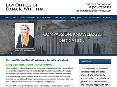 Law Firm Website design for Law Offices of Dana K. Wh…