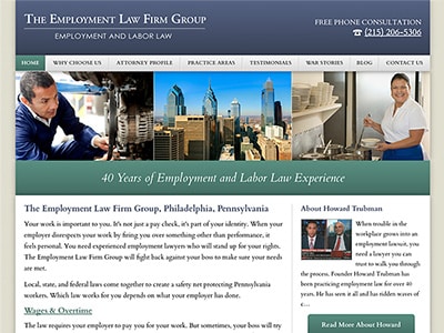 Law Firm Website design for The Employment Law Firm G…