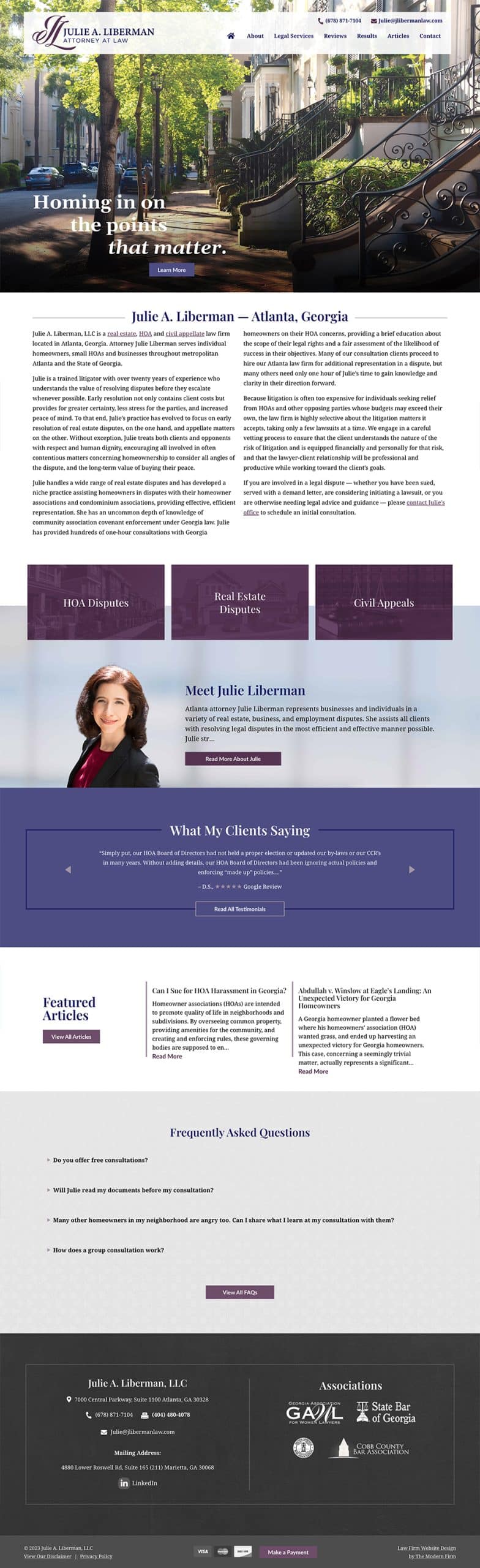 Law Firm Website Design for Julie A. Liberman, LLC