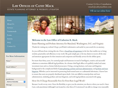 Law Firm Website design for Law Office of Catherine R…