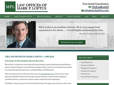 Law Firm Website design for Law Offices of Mark P. Lo…