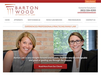 Law Firm Website design for BartonWood