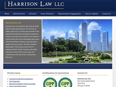 Law Firm Website design for Harrison Law LLC