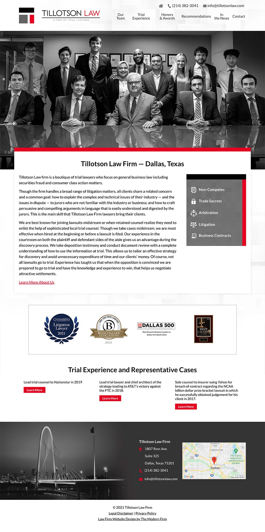 Law Firm Website for Tillotson Law Firm