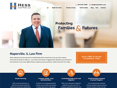 Website Design for Hess Law Firm, LLC