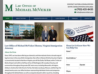 Law Firm Website design for Law Office of Michael McV…