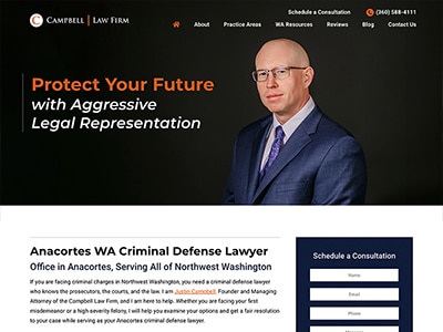 Law Firm Website design for Campbell Law Firm
