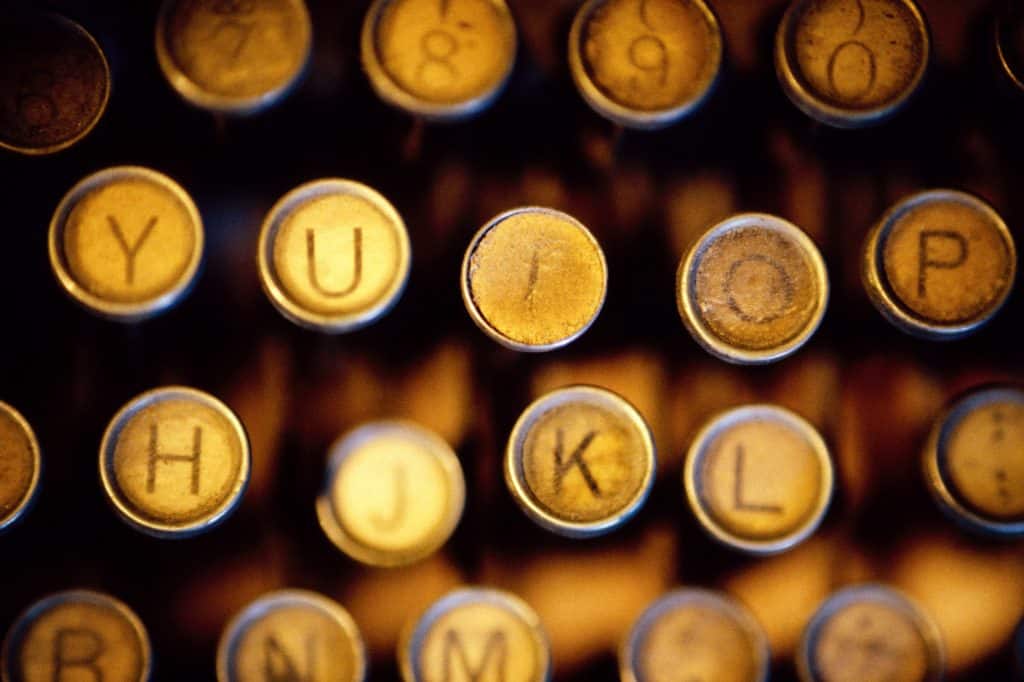 Antique Typewriter Keys