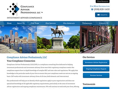 Law Firm Website design for Compliance Advisor Profes…