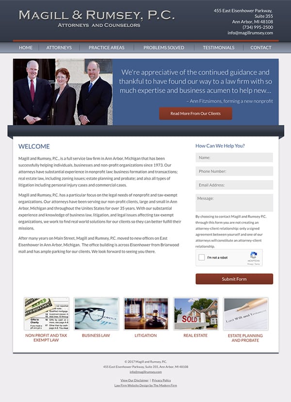 Law Firm Website Design for Magill and Rumsey, P.C.