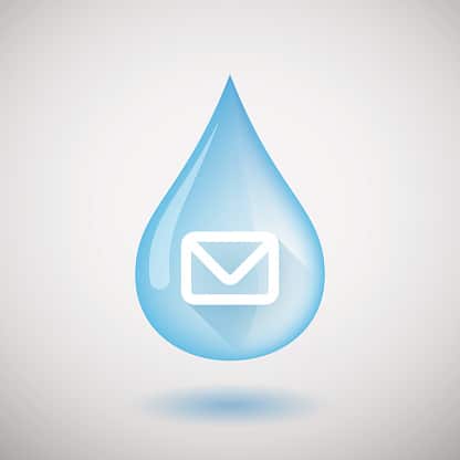 Blue Drop of Water Symbolizing Email Drip Campaign