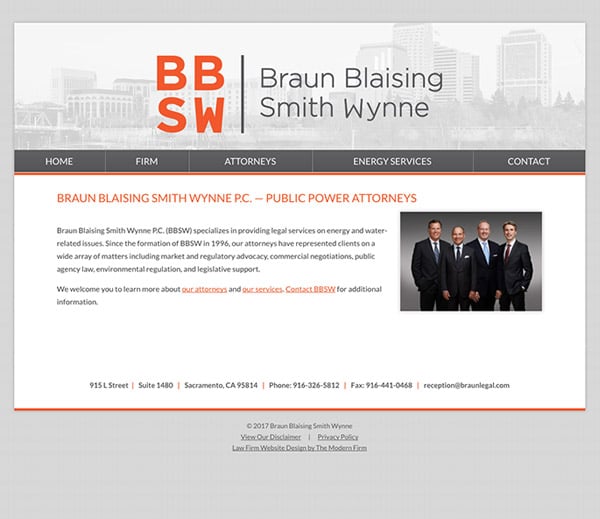 Law Firm Website for Braun Blaising Smith Wynne