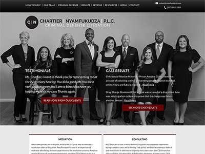 Law Firm Website design for Chartier & Nyamfukudza, P…