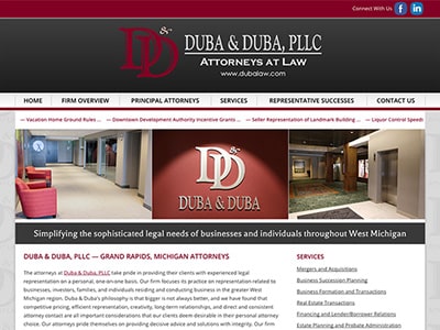Law Firm Website design for Duba & Duba, PLLC