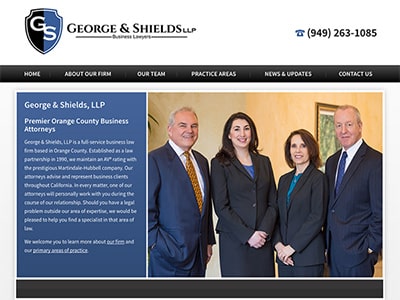 Law Firm Website design for George & Shields, LLP