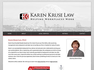 Law Firm Website design for Karen Kruse Law, PLLC