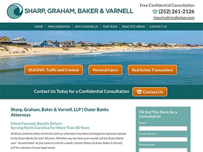 Law Firm Website design for Sharp, Graham, Baker & Va…