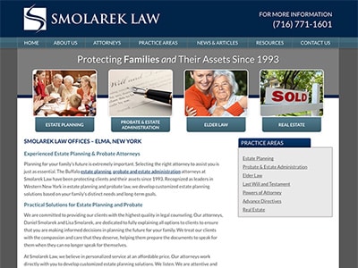 Law Firm Website design for Smolarek Law Offices