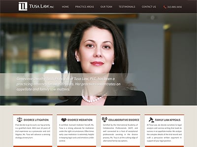 Law Firm Website design for Tusa Law, PLC