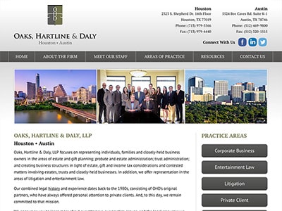 Law Firm Website design for Oaks, Hartline & Daly, LL…