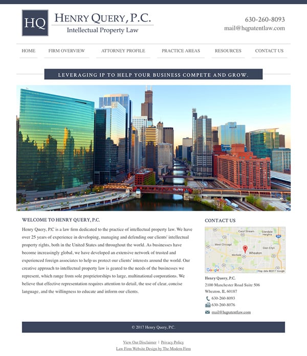 Law Firm Website Design for Henry Query, P.C.