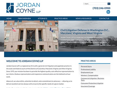 Law Firm Website design for Jordan Coyne LLP