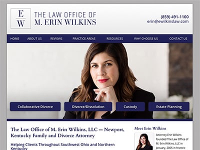Law Firm Website design for Law Office of M. Erin Wil…