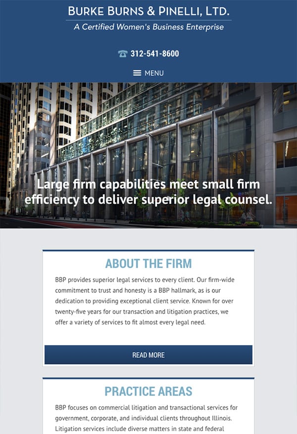 Chicagoland Law Firm Website Design By The Modern Firm