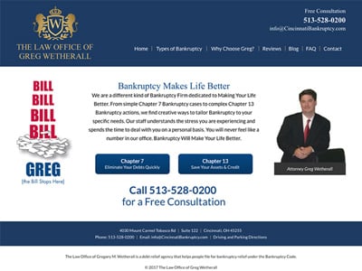 Law Firm Website design for The Law Office of Greg We…