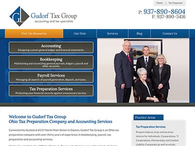 Law Firm Website design for Gudorf Tax Group, LLC