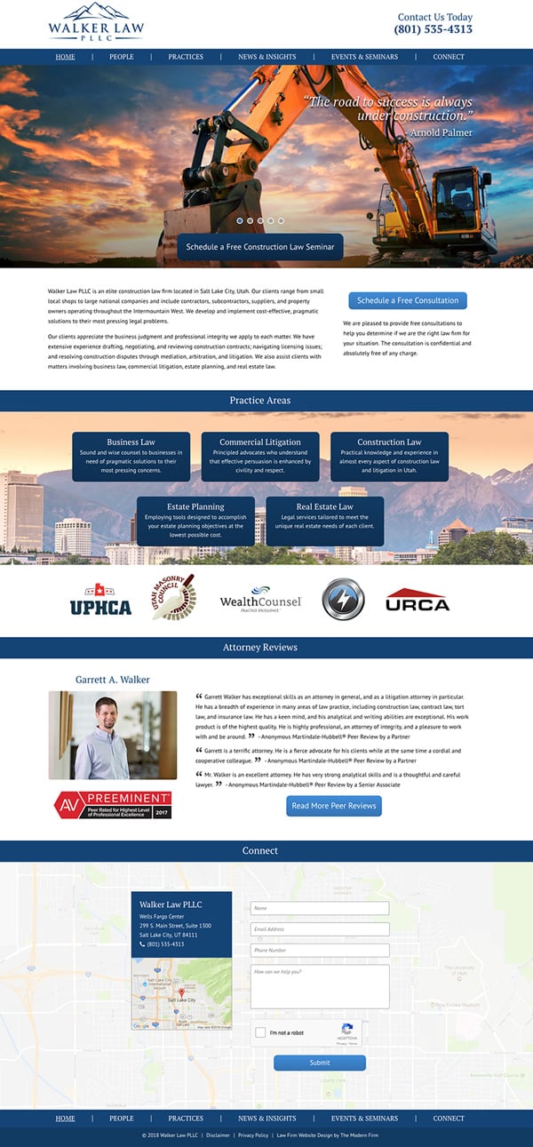Law Firm Website Design for Walker Law PLLC