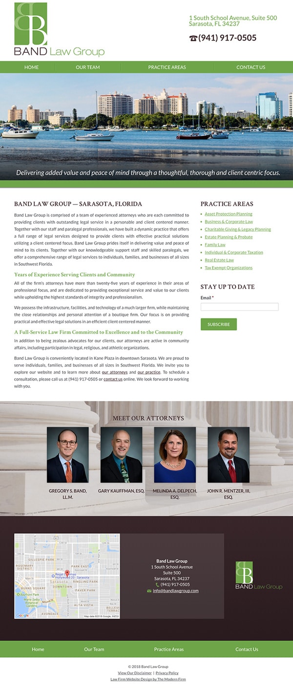 Law Firm Website Design for Band Law Group