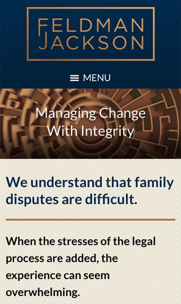 Responsive Mobile Attorney Website for Feldman Jackson