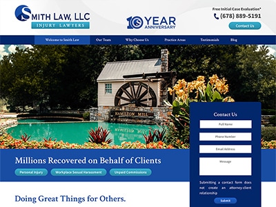 Law Firm Website design for SMITH LAW, LLC