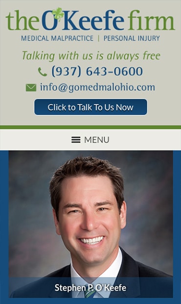 Responsive Mobile Attorney Website for The O'Keefe Firm