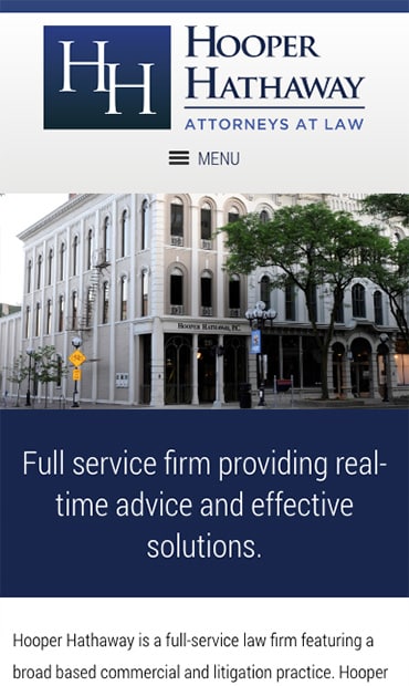 Responsive Mobile Attorney Website for Hooper Hathaway Price Beuche & Wallace