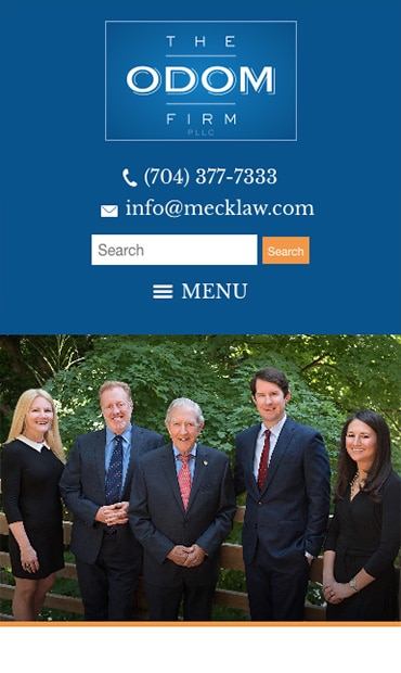 Responsive Mobile Attorney Website for The Odom Firm, PLLC