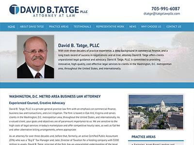 Law Firm Website design for David B. Tatge, PLLC
