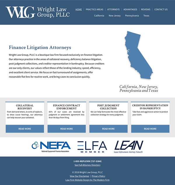 Law Firm Website for Wright Law Group, PLLC