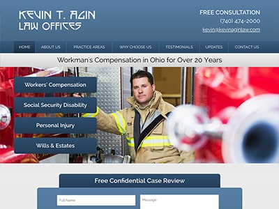 Law Firm Website design for Kevin T. Agin Law Office