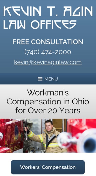 Responsive Mobile Attorney Website for Kevin T. Agin Law Office