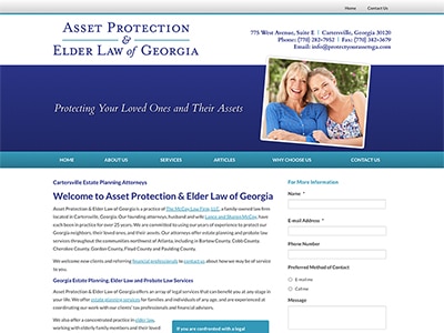 Law Firm Website design for Asset Protection & Elder…