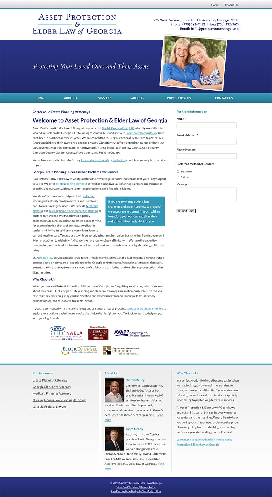 Law Firm Website Design for Asset Protection & Elder Law of Georgia