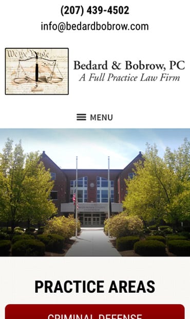 Responsive Mobile Attorney Website for Bedard & Bobrow, PC