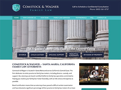 Law Firm Website design for Comstock & Wagner