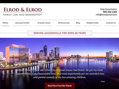 Law Firm Website design for Elrod & Elrod, P.A.