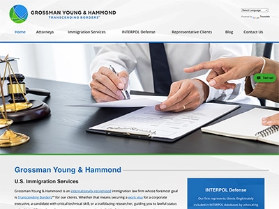 Law Firm Website design for Grossman Young & Hammond
