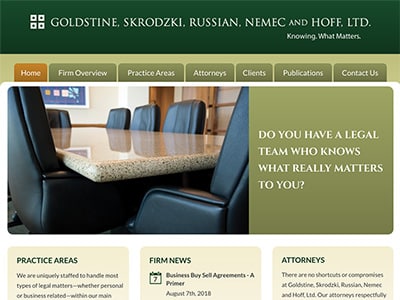 Law Firm Website design for Goldstine, Skrodzki, Russ…