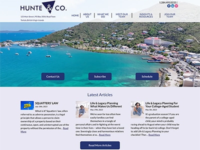 Law Firm Website design for Hunte & Co.