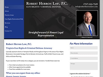 Law Firm Website design for Robert Herron Law, P.C.